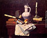 Michael Pacher Paintings - Emblems of Peace by William Michael Harnett